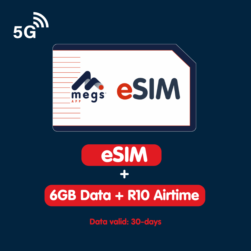 eSIM + 6GB Data + R10 airtime